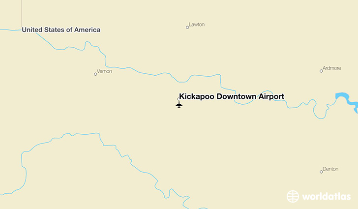 Kickapoo Downtown Airport location on a map