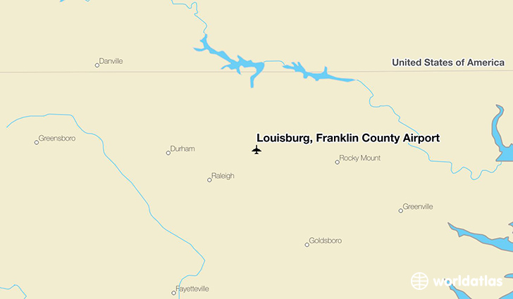 Louisburg, Franklin County Airport location on a map