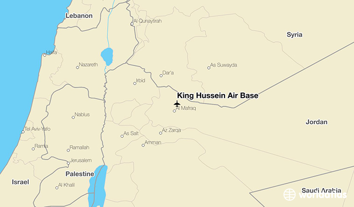 King Hussein Air Base location on a map