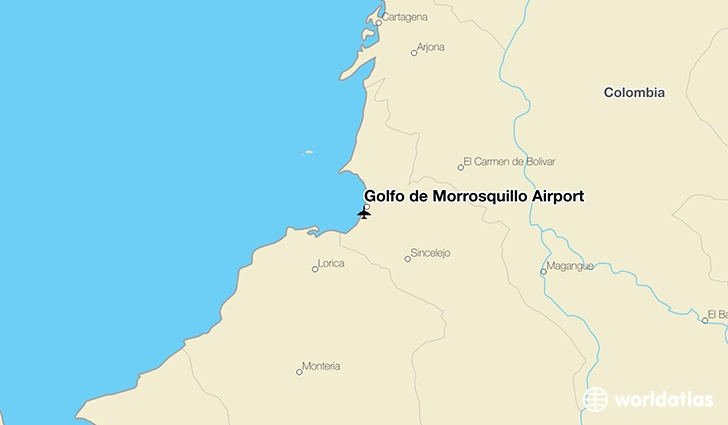 Golfo de Morrosquillo Airport location on a map