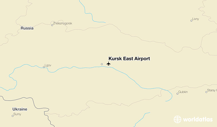 Kursk East Airport location on a map