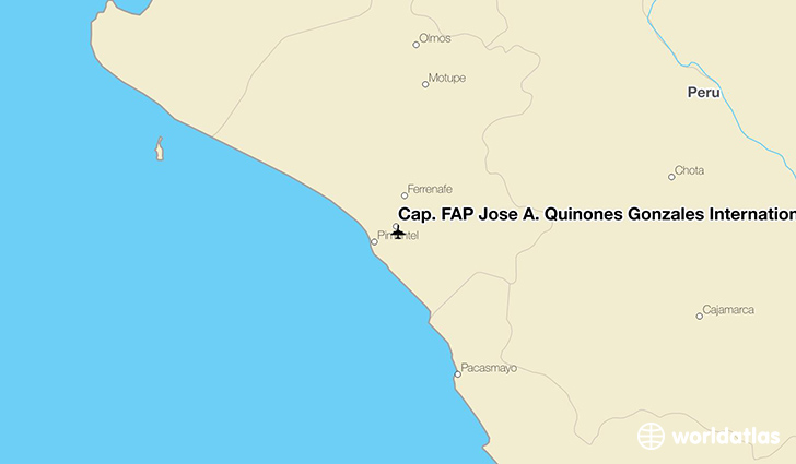 Cap. FAP José A. Quiñones Gonzáles International Airport location on a map
