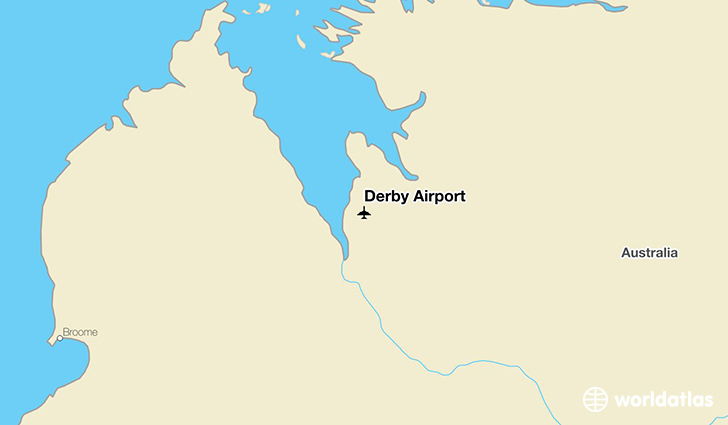 Derby Airport location on a map