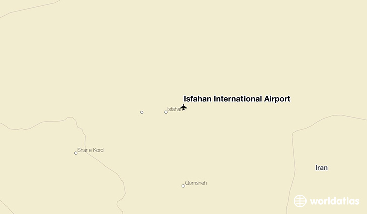 Isfahan International Airport location on a map