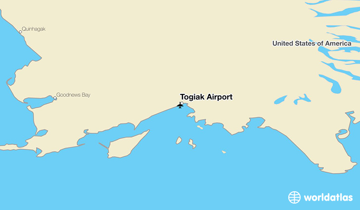 Togiak Airport location on a map