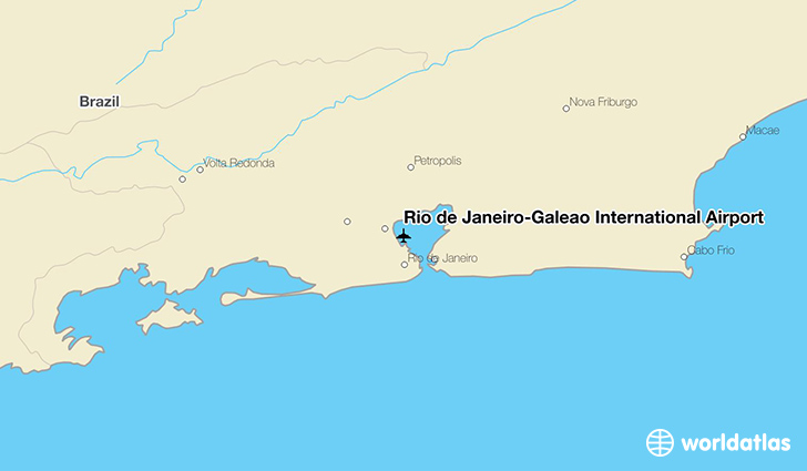Rio de Janeiro-Galeão International Airport location on a map