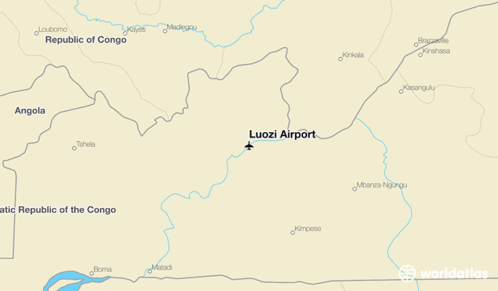 Luozi Airport location on a map