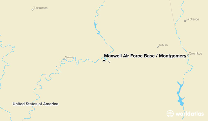 Maxwell Air Force Base / Montgomery location on a map