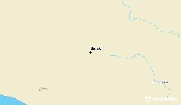 Sinak location on a map