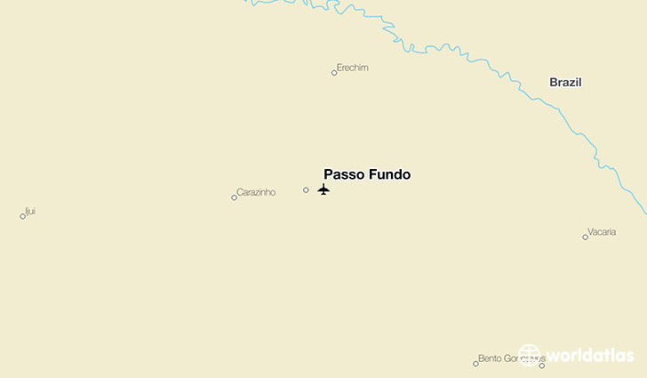 Passo Fundo location on a map