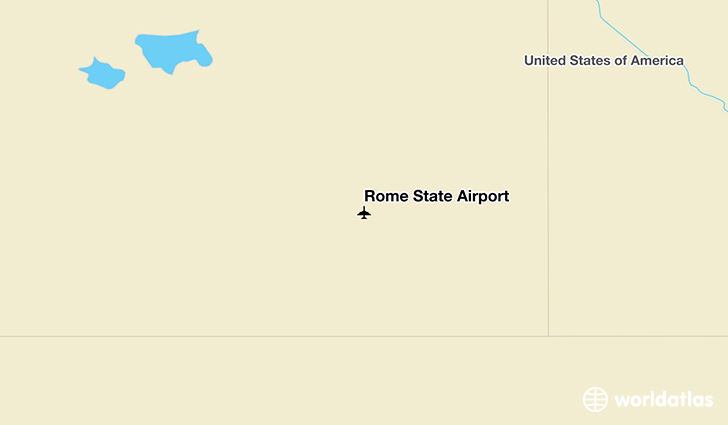 Rome State Airport location on a map
