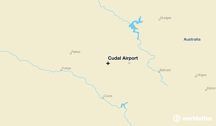 Cudal Airport location on a map