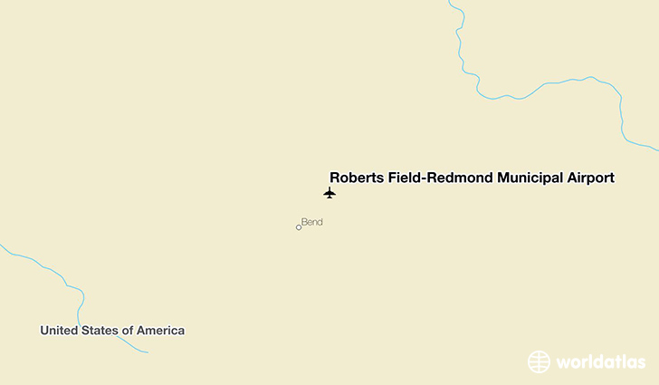 Roberts Field-Redmond Municipal Airport location on a map
