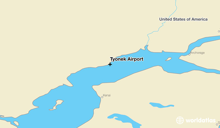 Tyonek Airport location on a map