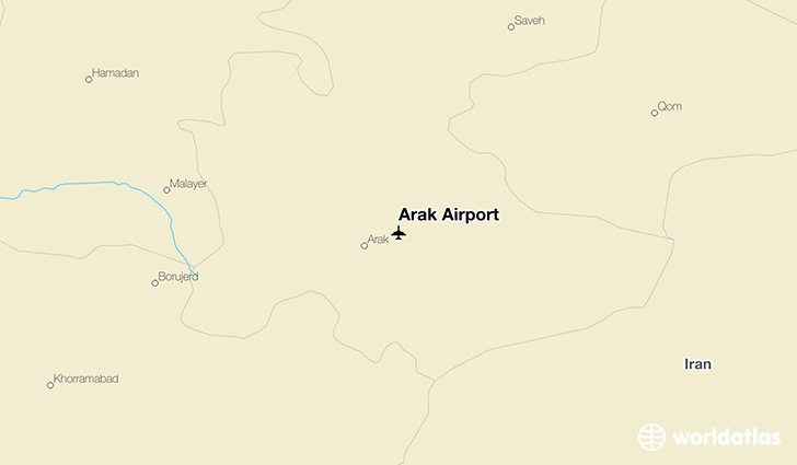 Arak Airport location on a map