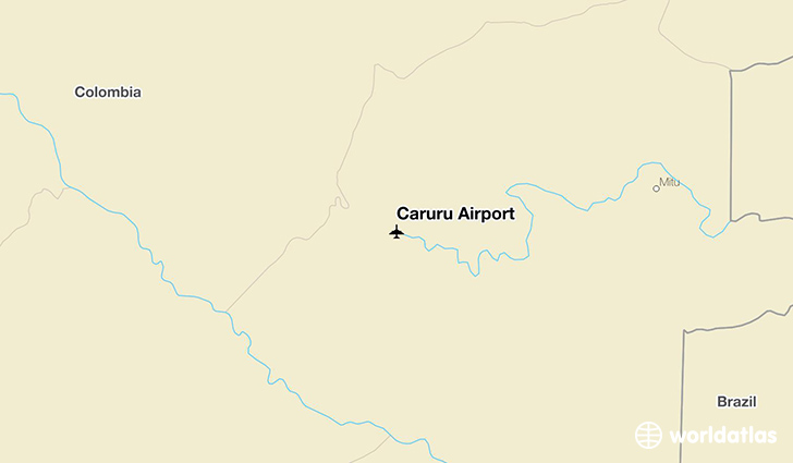 Carurú Airport location on a map