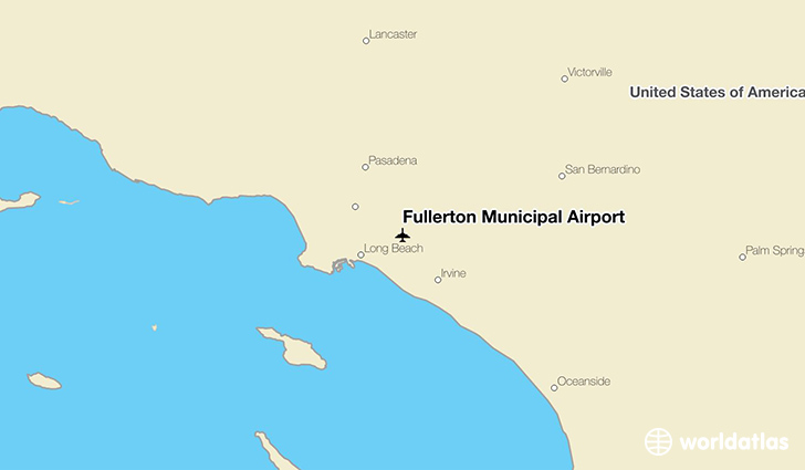Fullerton Municipal Airport location on a map