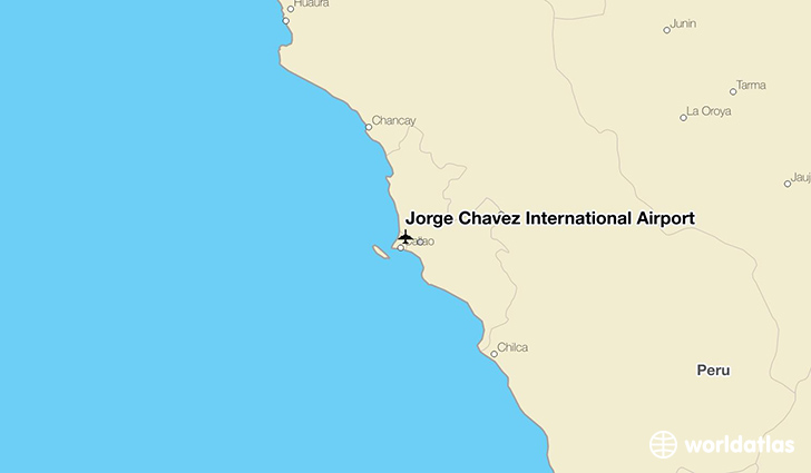 Jorge Chávez International Airport location on a map