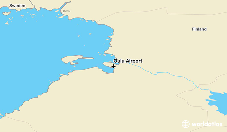 Oulu Airport location on a map