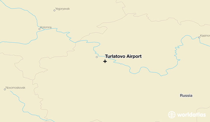 Turlatovo Airport location on a map