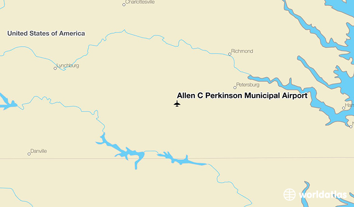 Allen C Perkinson Municipal Airport location on a map