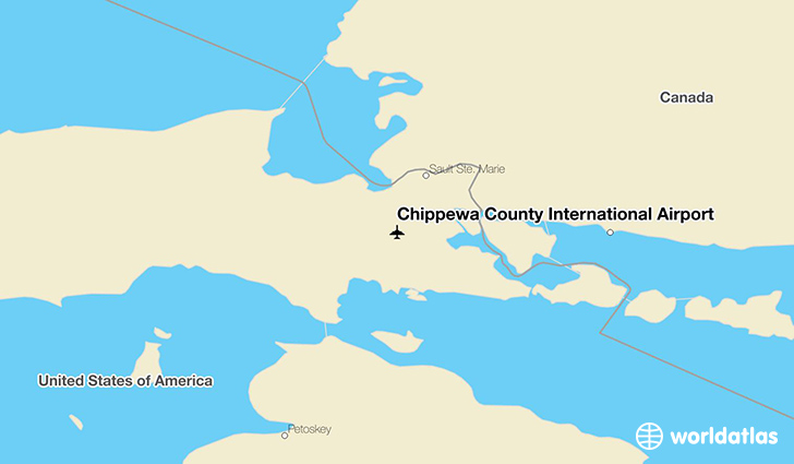 Chippewa County International Airport location on a map