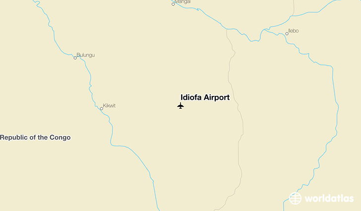 Idiofa Airport location on a map