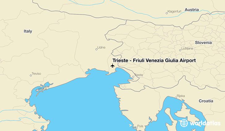 Trieste – Friuli Venezia Giulia Airport location on a map