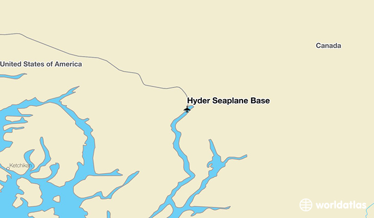 Hyder Seaplane Base location on a map