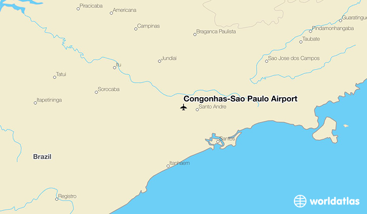 Congonhas-São Paulo Airport location on a map