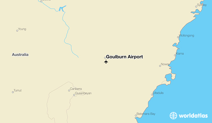 Goulburn Airport location on a map