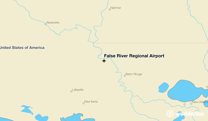 False River Regional Airport location on a map
