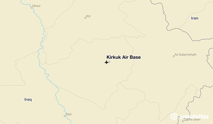 Kirkuk Air Base location on a map