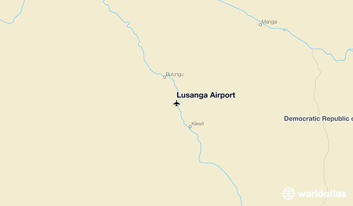 Lusanga Airport location on a map