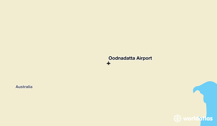 Oodnadatta Airport location on a map