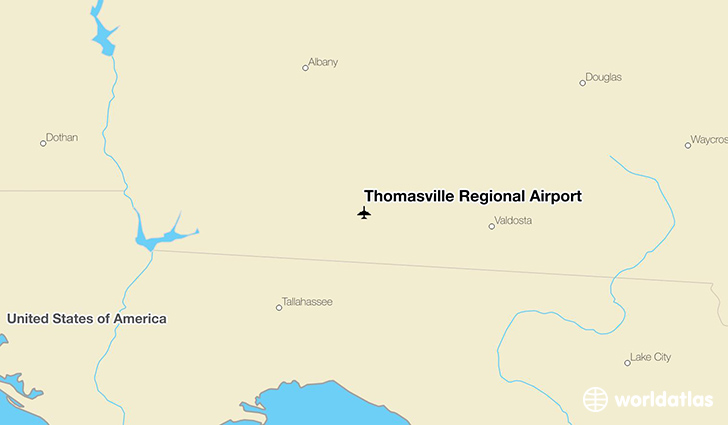 Thomasville Regional Airport location on a map