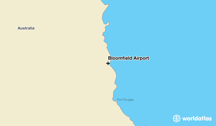 Bloomfield Airport location on a map