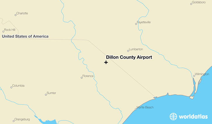 Dillon County Airport location on a map
