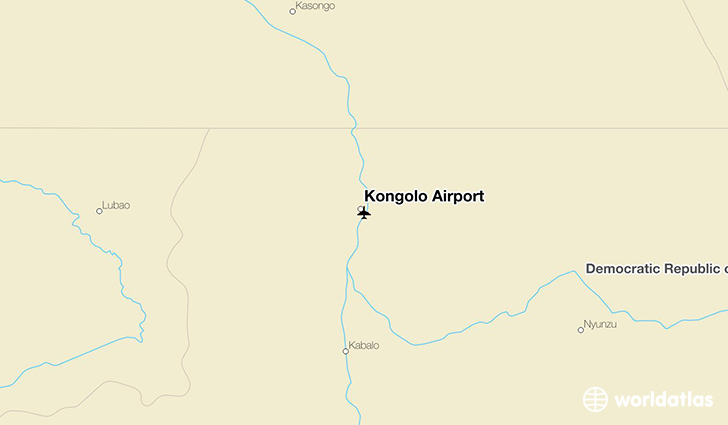 Kongolo Airport location on a map