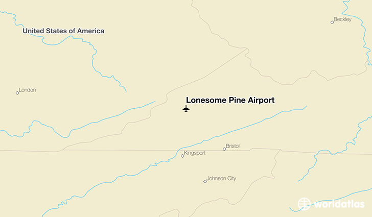 Lonesome Pine Airport location on a map