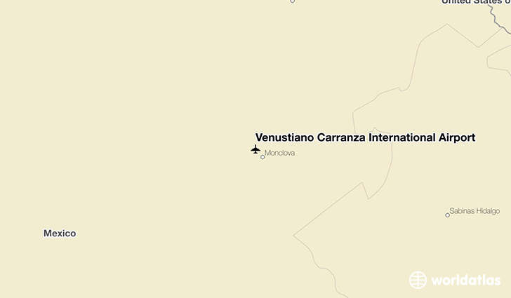 Venustiano Carranza International Airport location on a map