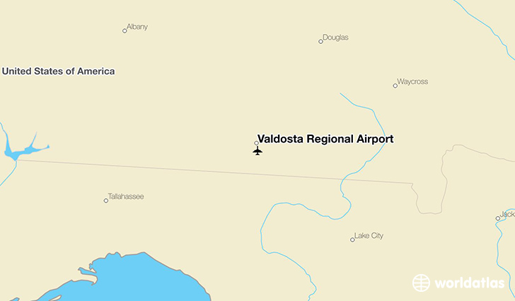 Valdosta Regional Airport location on a map