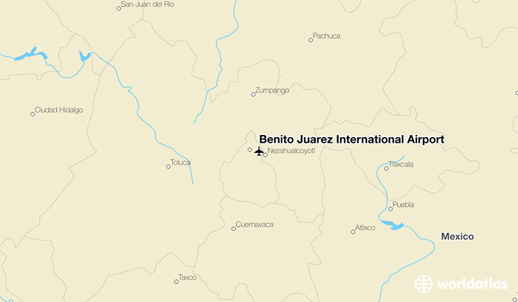 Benito Juárez International Airport location on a map