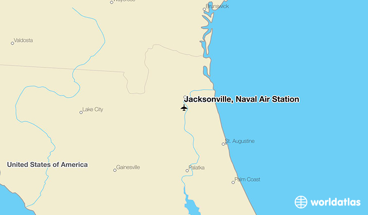 Jacksonville, Naval Air Station location on a map