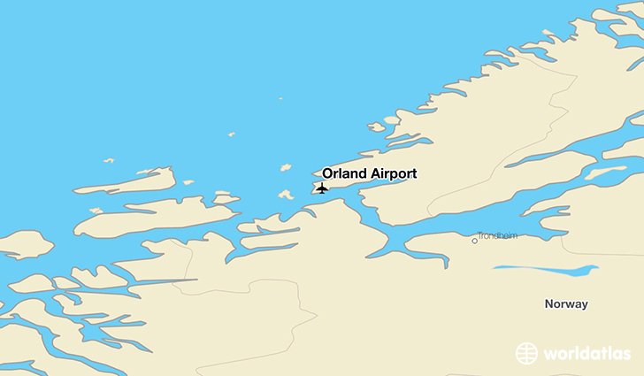 Ørland Airport location on a map