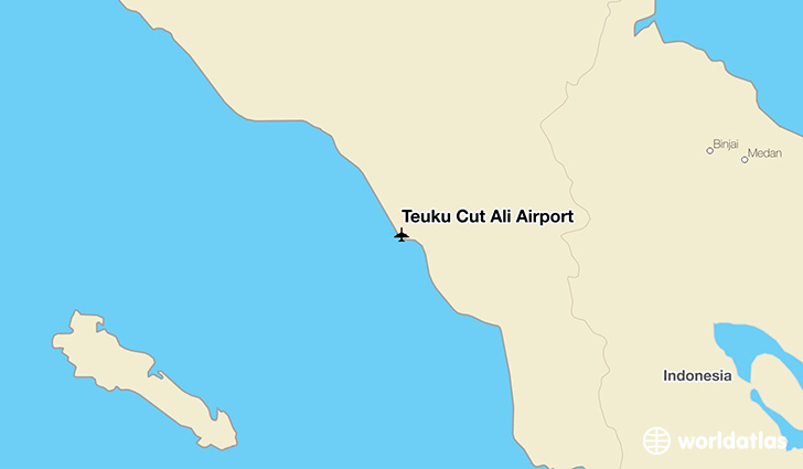 Teuku Cut Ali Airport location on a map