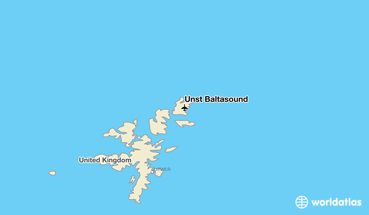 Unst Baltasound location on a map