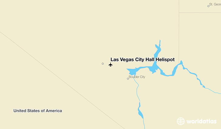 Las Vegas City Hall Helispot location on a map