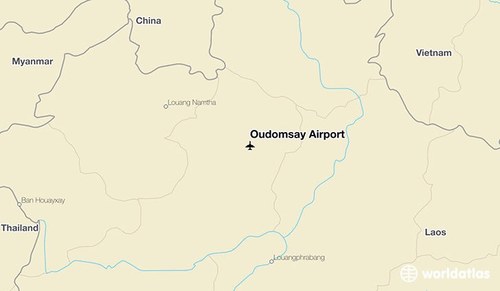 Oudomsay Airport location on a map