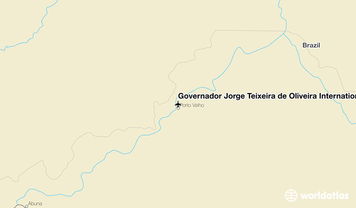 Governador Jorge Teixeira de Oliveira International Airport location on a map
